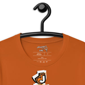 SHORT SLEEVE TEE (uniSex): OrangeNeonCamoDrip -flipped (upgraded classic)