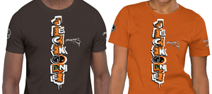 SHORT SLEEVE TEE (uniSex): OrangeNeonCamoDrip -flipped (upgraded classic)
