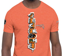 SHORT SLEEVE TEE (uniSex): OrangeNeonCamoDrip -flipped (upgraded classic)
