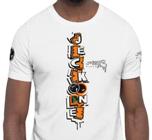SHORT SLEEVE TEE (uniSex): OrangeNeonCamoDrip -flipped (upgraded classic)