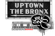 SHORT SLEEVE TEE  (uniSex) :  UPTOWN & THE BRONX (tiled) -(2020 upgraded classic)