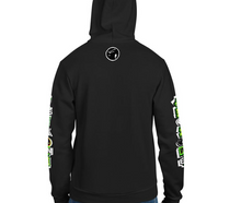 JECKONE FLAV$ vintage (greenNeonCamoDrip) -ZipUpHoodie
