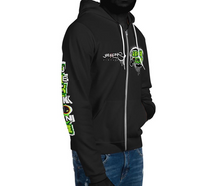 JECKONE FLAV$ vintage (greenNeonCamoDrip) -ZipUpHoodie