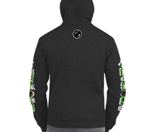 JECKONE FLAV$ vintage (greenNeonCamoDrip) -ZipUpHoodie
