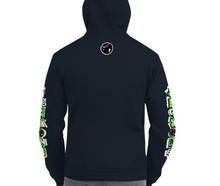 JECKONE FLAV$ vintage (greenNeonCamoDrip) -ZipUpHoodie