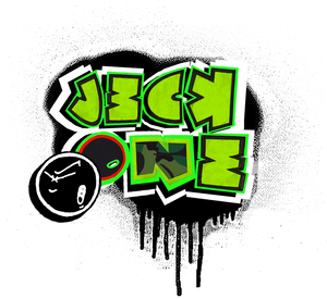 JECKONE FLAV$ vintage (greenNeonCamoDrip) -ZipUpHoodie