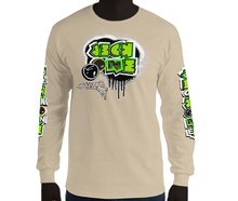 LONG SLEEVE TEE (uniSex): GreenNeonCamoDrip