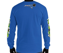 LONG SLEEVE TEE (uniSex): GreenNeonCamoDrip