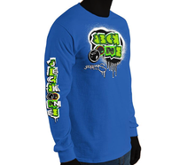 LONG SLEEVE TEE (uniSex): GreenNeonCamoDrip