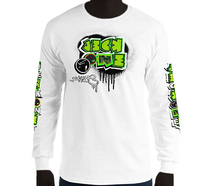 LONG SLEEVE TEE (uniSex): GreenNeonCamoDrip