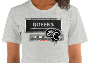 SHORT SLEEVE TEE  (uniSex) : QUEENS (tiled classic)