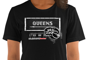 SHORT SLEEVE TEE  (uniSex) : QUEENS (tiled classic)