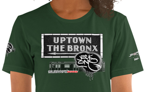 SHORT SLEEVE TEE  (uniSex) :  UPTOWN & THE BRONX (tiled) -(2020 upgraded classic)